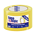 Tape Logic® Color Masking Tape, 3" Core, 0.25" x 180', Yellow, Case Of 12