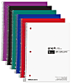 Office Depot® Wirebound Notebooks, 8" x 10-1/2", 1 Subject, Quad Ruled, 100 Sheets, Assorted Colors, Pack Of 6 Notebooks 1 thumbnail image