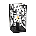 Simple Designs Geometric Square Table Lamp, 10-1/4"H, Black