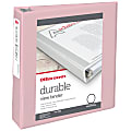 Office Depot® Brand 3-Ring Durable View Binder, 2" Round Rings, Blush