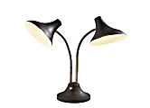 Adesso® Ascot 2-Light Desk Lamp with USB Port, 22-1/2"H, Black