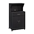 Sauder® 25”W Storage, Microwave And Kitchen Cart, Raven Oak 1 thumbnail image