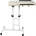 Mind Reader 33"W Variable Height Rolling Standing Desk, White 1 thumbnail image