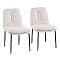 LumiSource Smith Contemporary Dining Chairs, Black/Cream, Set Of 2 Chairs 1 thumbnail image