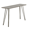 Lumisource Sedona Industrial Console Table, Rectangular, Brushed Antique/Dark Brown
