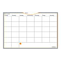 AT-A-GLANCE® WallMates™ Non-Magnetic Dry-Erase Whiteboard Calendar Surface, 12" x 18", Monthly Undated
