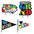 Amscan Congrats Graduation Yard Stakes, Multicolor, Pack Of 4 Stakes 1 thumbnail image