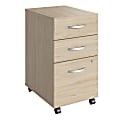 Bush Business Furniture Studio C 3-Drawer Mobile File Cabinet, Natural Elm, Standard Delivery