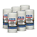 SCRUBS® Hand Cleaner Towels, 1-Ply, 10 x 12, Citrus, Blue/White, 30/Canister, 6/Carton 1 thumbnail image