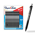 Paper Mate® InkJoy™ 300 RT Retractable Pens, Medium Point, 1.0 mm, Clear Barrels, Black Ink, Pack Of 24