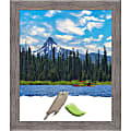 Amanti Art Picture Frame, 23" x 27", Matted For 20" x 24", Pinstripe Plank Gray Narrow