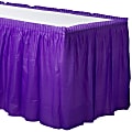 Amscan Plastic Table Skirts, New Purple, 21’ x 29”, Pack Of 2 Skirts