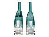 Eaton Tripp Lite Series Cat5e 350 MHz Snagless Molded (UTP) Ethernet Cable (RJ45 M/M), PoE - Green, 5 ft. (1.52 m) - Patch cable - RJ-45 (M) to RJ-45 (M) - 5 ft - UTP - CAT 5e - IEEE 802.3ba - molded, snagless, stranded - green