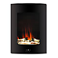 Cambridge® Vertical Electric Fireplace With Multicolor Flame And Driftwood Log Display, Black