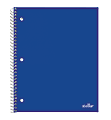 Office Depot® Brand Stellar Poly Notebook, 8" x 10-1/2", 1 Subject, Wide Ruled, 100 Sheets, Blue