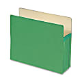 Smead® Color Top-Tab File Pockets, Letter Size, 5 1/4" Expansion, Green