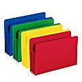 Smead® Poly Expanding File Pockets, Legal Size, 3 1/2" Expansion, Assorted Colors (No Color Choice), Pack Of 4