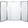 Excello Global Products Magnetic Dry-Erase Wall-Mounted Folding Whiteboard, 40" x 60", Silver Aluminum Frame
