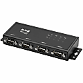 Eaton Tripp Lite Series 4-Port RS-422/RS-485 USB to Serial FTDI Adapter with COM Retention (USB-B to DB9 F/M) - External - USB Type B - PC, Mac, Linux - 4 x Number of Serial Ports External