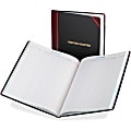 Boorum & Pease Boorum Visitor's Register Book - 150 Sheet(s) - Thread Sewn - 10.87" x 14.12" Sheet Size - White Sheet(s) - Black, Red Cover - 1 Each