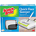 Scotch Brite Quick Floor Sweeper, Rubber Bristles, 42" Aluminum Handle, White 1 thumbnail image