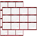 2024-2025 SwiftGlimpse Academic Daily/Yearly Wall Calendar, 24" x 36". Maroon, July 2024 To June 2025, SG 2024 ACA MAR