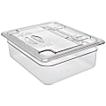 Cambro 1/2 Size Camwear Notched Flip Cover, Clear 1 thumbnail image