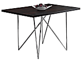 Monarch Specialties Elias Dining Table, 30"H x 47-1/2"W x 31-1/2"D, Cappuccino 1 thumbnail image