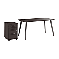 WorkPro Motiva 60"W Modern Office Desk With 3-Drawer Rolling File Cabinet, Storm Gray, Installation Included 1 thumbnail image