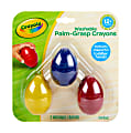 Crayola® Washable Palm Grasp Crayons, Assorted Colors, Pack Of 3 Crayons