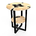 Imperial NCAA Wood Round Side Table With Charger, 22”H x 18”W x 18”D, University of Nebraska 1 thumbnail image