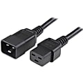 StarTech.com 10 ft Heavy Duty 14 AWG Computer Power Cord - C19 to C20 - For PDU, Server - 250 V AC / 15 A - Black - 10 ft Cord Length - 1 1 thumbnail image