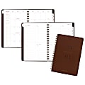 AT-A-GLANCE® Signature Collection™ 13-Month Weekly/Monthly Planner, 5 3/4" x 8 1/2", Brown, January 2018 to January 2019 (YP20009-18)