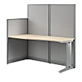 Bush Business Furniture Office in an Hour 65-inch Straight Cubicle Desk, Natural Elm, Standard Delivery 1 thumbnail image