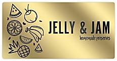Custom 1-Color Foil-Embossed Labels And Stickers, 2" x 4" Rectangle, Box Of 500 Labels