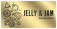 Custom 1-Color Foil-Embossed Labels And Stickers, 2" x 4" Rectangle, Box Of 500 Labels