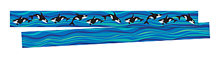 Barker Creek Double-Sided Borders, 3" x 35", Sea & Sky Whales, 12 Strips Per Pack, Set Of 2 Packs 1 thumbnail image