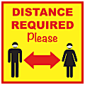 Alliance Social Distance Floor Graphics, 12", Yellow, Distance Required, Set Of 25 Graphics 1 thumbnail image