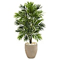 Nearly Natural Areca Palm 48”H Artificial Tree With Planter, 48”H x 26”W x 26”D, Green/Sand