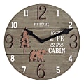 FirsTime & Co.® Cabin Life Wall Clock, Distressed Brown