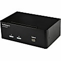 StarTech.com 2 Port DisplayPort Dual-Monitor KVM Switch - DisplayPort KVM - 4K 60 Hz 1 thumbnail image