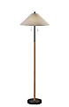 Adesso® Palmer Floor Lamp, 62"H, White/Black/Natural