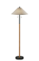 Adesso® Palmer Floor Lamp, 62"H, White/Black/Natural 1 thumbnail image