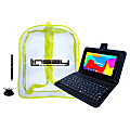 Linsay F7 Tablet, 7" Screen, 2GB Memory, 64GB Storage, Android 13, Black Keyboard/Bag