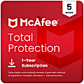 McAfee Total Protection (Windows, macOS, Android, iOS, ChromeOS) 2026, 5 Device, 1-Year Subscription with Auto-Renewal, Digital Download 1 thumbnail image