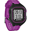 Garmin Forerunner 25 GPS Watch - Wrist - Optical Heart Rate Sensor, Accelerometer - Text Messaging - Heart Rate - 128 x 128 - 8 Hour - Black, Purple - Health & Fitness, Running - Shock Resistant