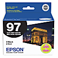 Epson® 97 DuraBrite® Black Ultra-High-Yield Ink Cartridges, Pack Of 2, T097120-D2 1 thumbnail image