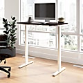 Bush Business Furniture Move 60 Series 48"W x 24"D Electric Height Adjustable Standing Desk, Black Walnut/White Powder Coat, Standard Delivery 1 thumbnail image