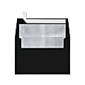 LUX Foil-Lined Invitation Envelopes A4, Peel & Press Closure, Black/Silver, Pack Of 500