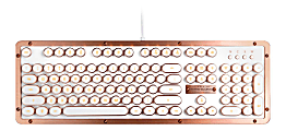 Azio Retro Classic Vintage Typewriter Mechanical USB Keyboard, Posh, MK-RETRO-L-02-US 1 thumbnail image